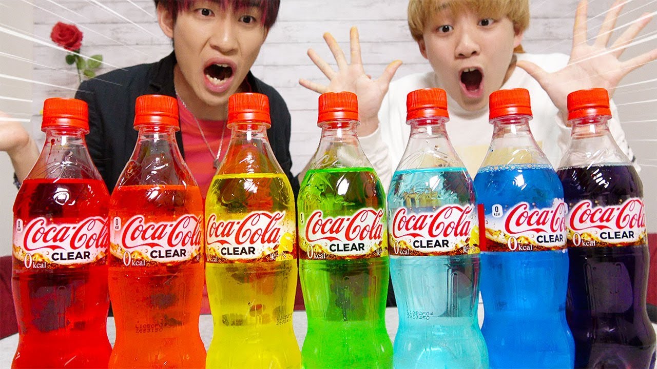 世界初！？７色のコーラを作ってみた！！！！！！【コカコーラクリア】
