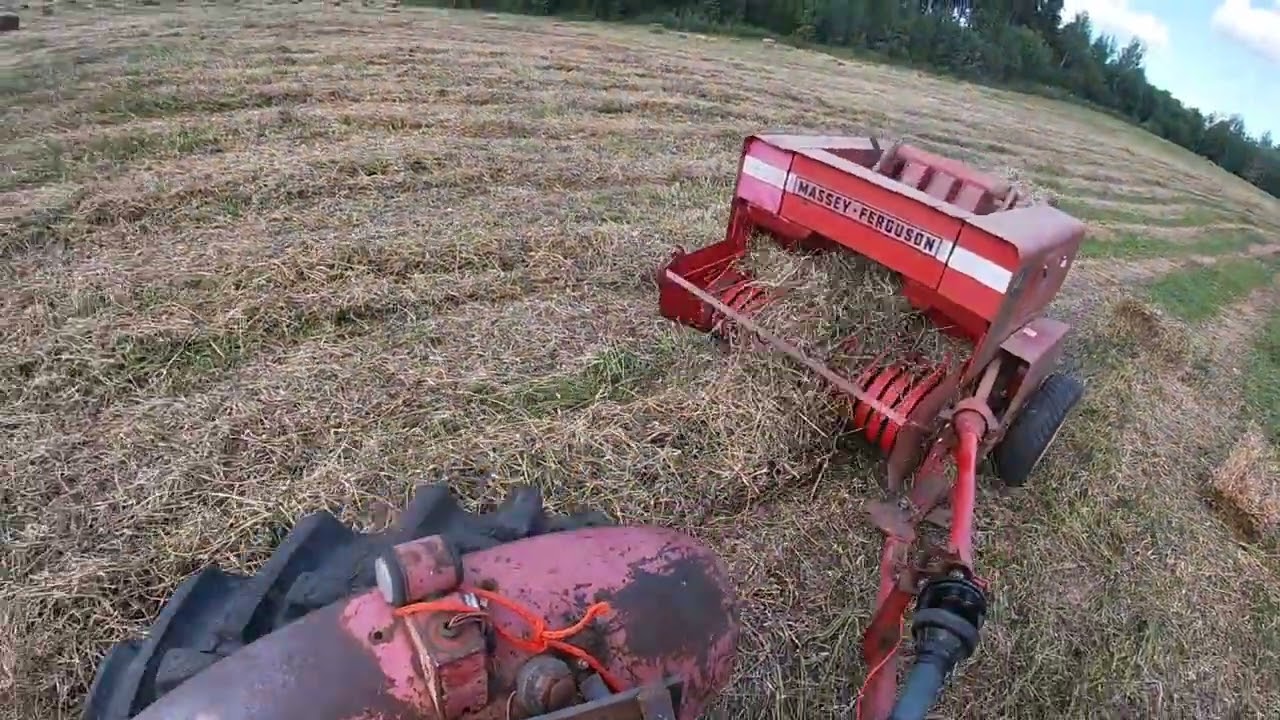APILA HEINÄN PAALAUSTA MASSEY FERGUSON 135 JA MASSEY FERGUSON 14 PAALAIN