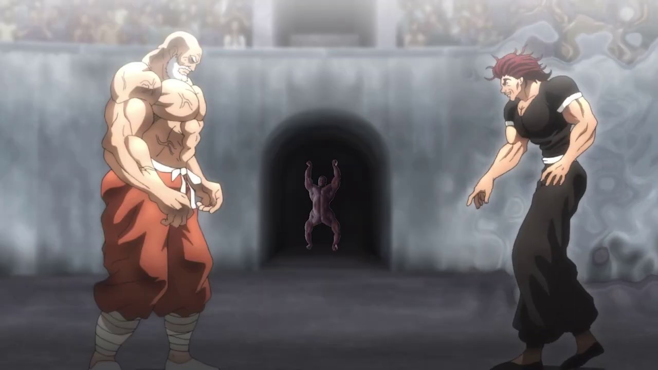 한마 유지로 vs 류 카이오   Hanma Yujiro baki