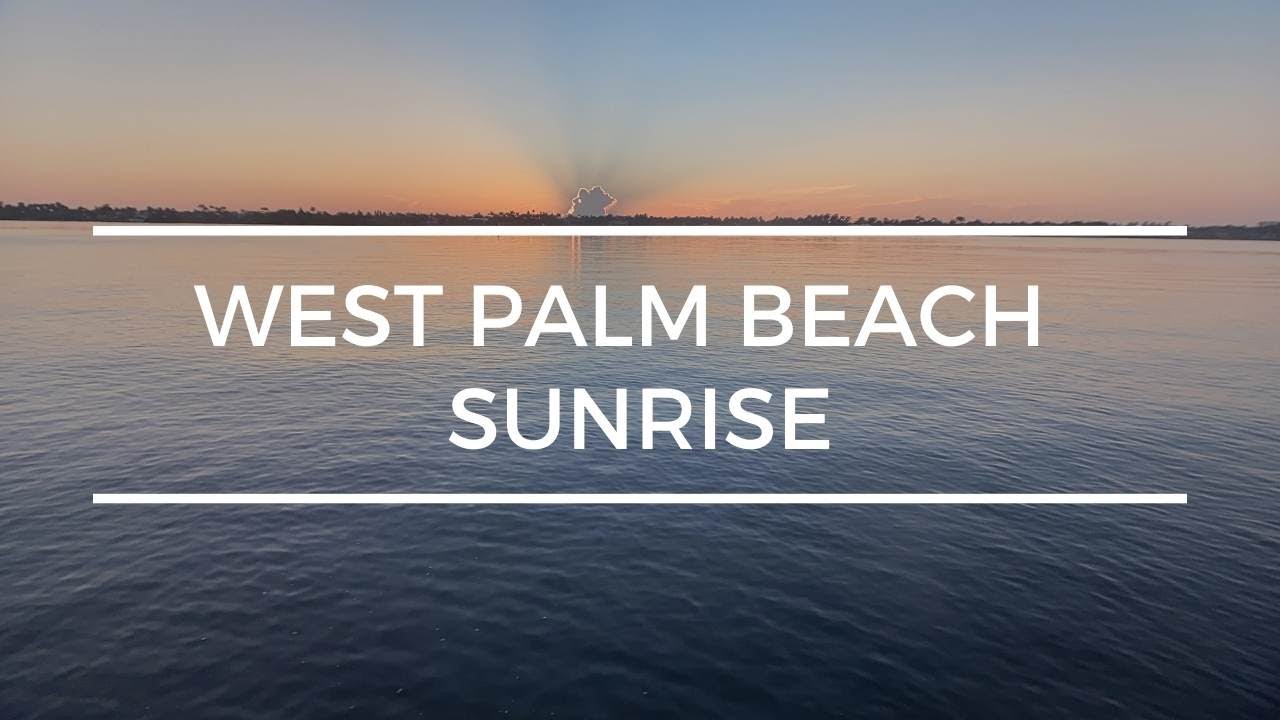 Sunrise over West Palm Beach, FL  near Currie Park - Sunday, Sept 5 2021