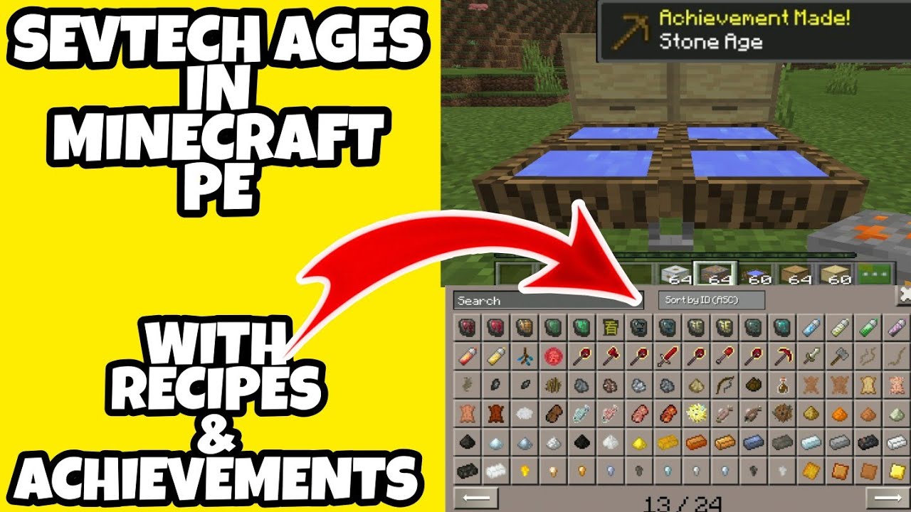 Sevtech ages in Minecraft pocket edition | sevtech ages in android with recipes | Roargaming