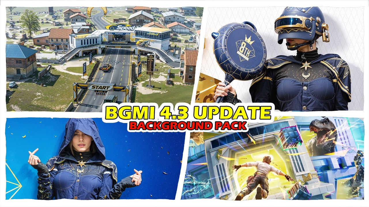 FREE HD BGMI 4.3 Update Background Images Pack For Thumbnails