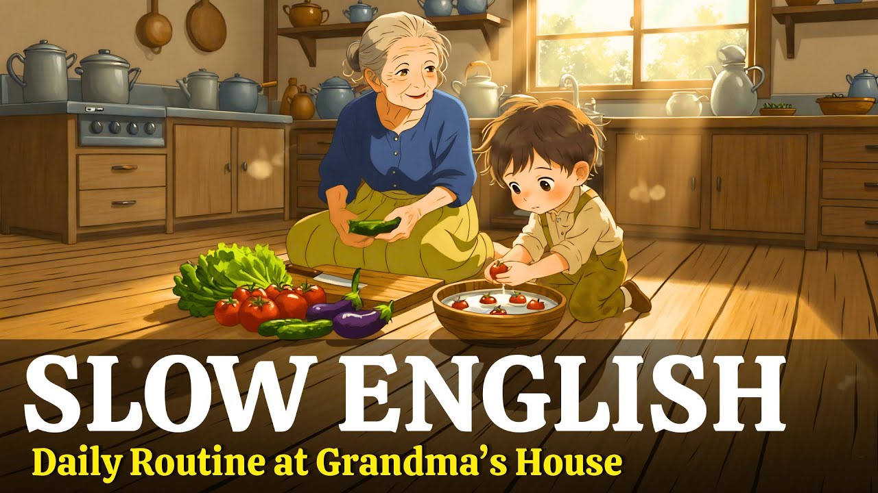 Daily Routine at Grandma’s House | English Listening Practice for Beginners (A1 Level)