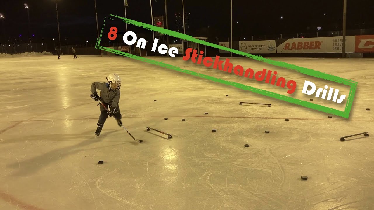 Train like Patrick Kane - 8 on ice hockey stickhandling drills - 8 years old