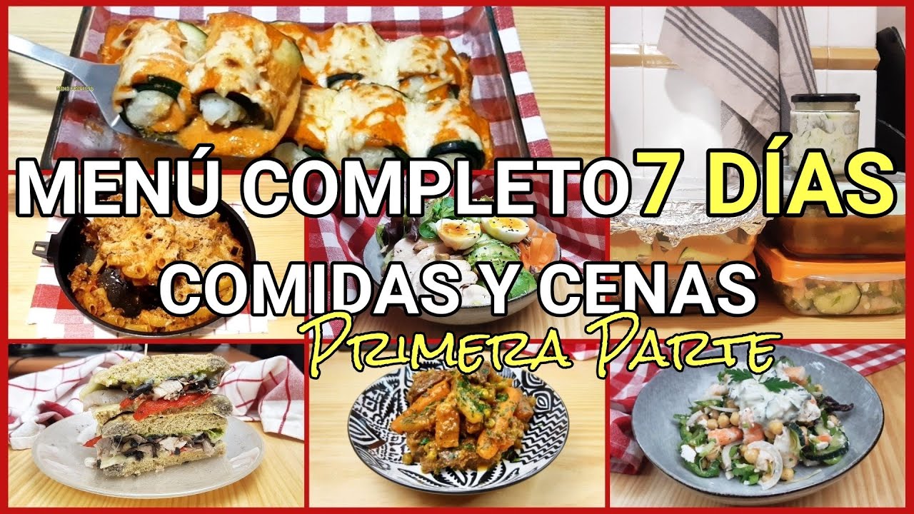 🔴​ CENAS Saludables para 1 SEMANA + Menú de FIN DE SEMANA