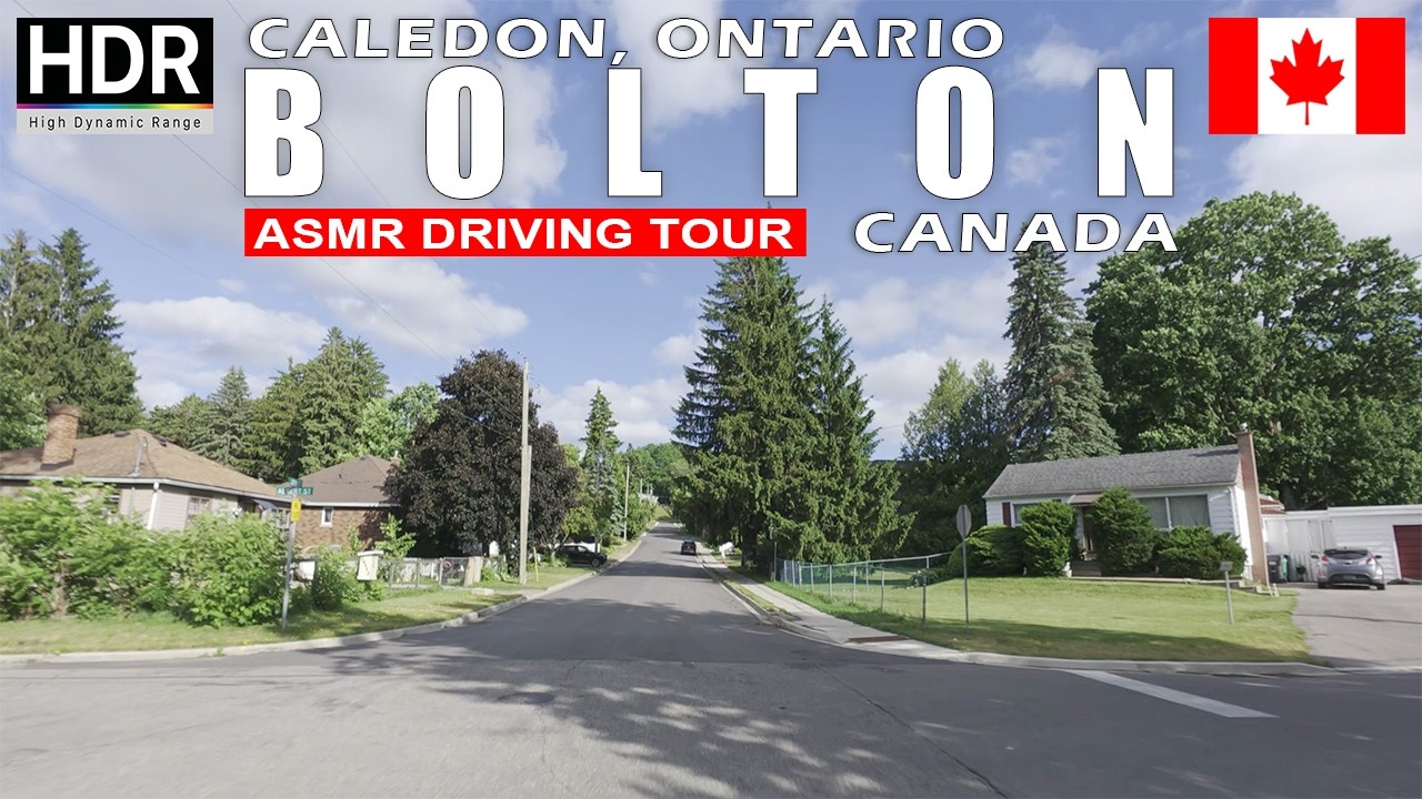 Driving BOLTON, Caledon, Ontario, Part 1 | ASMR 4K Driving Tour on Queen Street & Local Roads