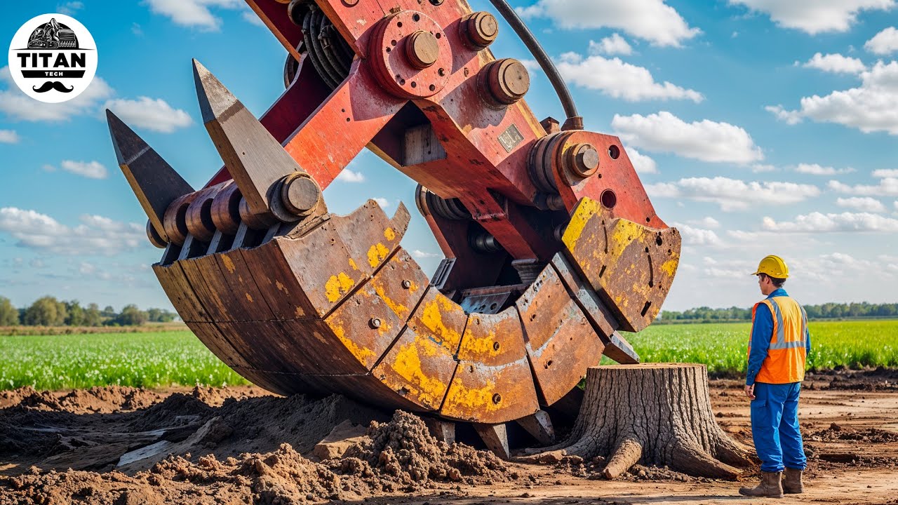 Extreme Dangerous Monster Stump Removal Excavator | Amazing Fastest Wood Chipper Machines #30