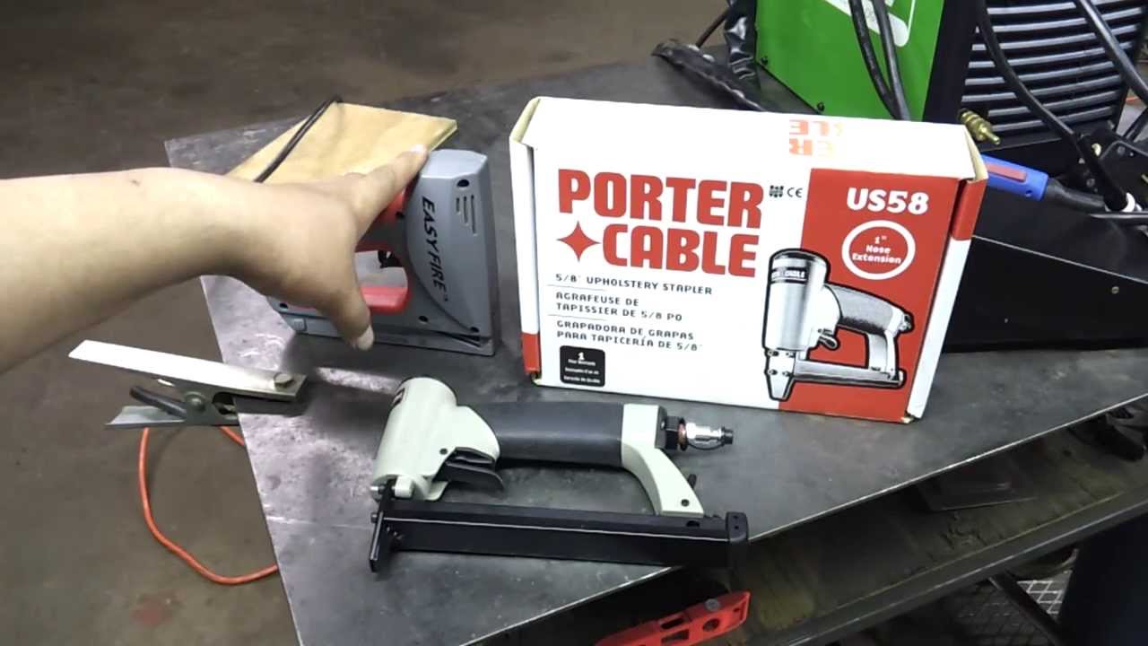 Upholstery Staplers - Electric vs. Pneumatic (Air) - Porter-Cable vs. Craftsman