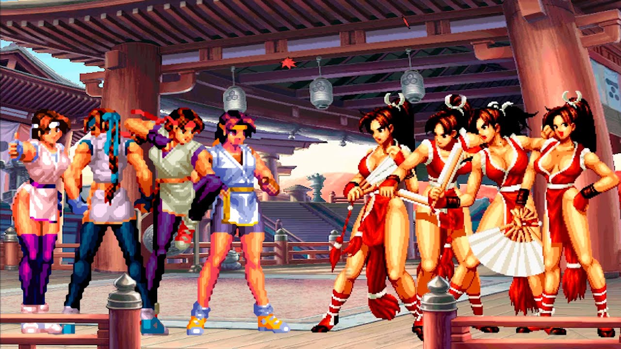 [KOF Mugen] Yuri Sakazaki Team vs Mai Shiranui Team