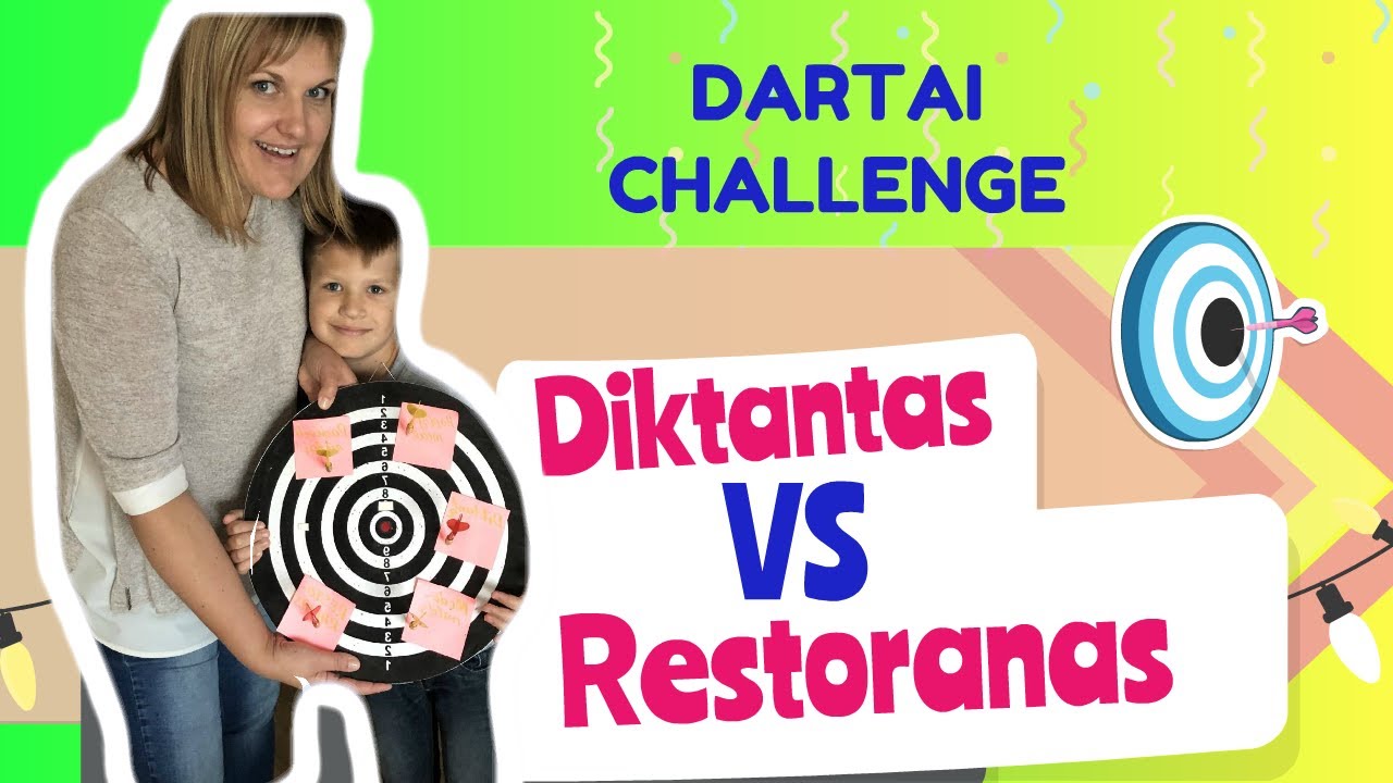 DIKTANTAS VS MCDONALDS. DARTŲ CHALLENGE. Ką laimės Rokas?
