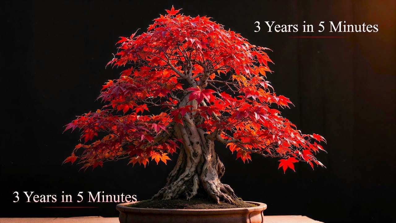 Japanese Maple Bonsai Journey – From Sapling to Autumn Masterpiece