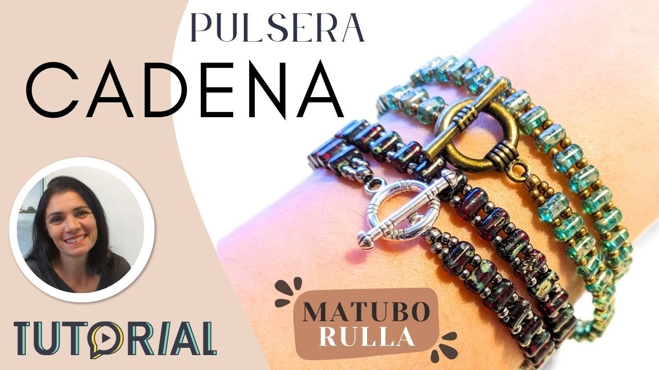 Tutorial Como hacer una Pulsera Cadena con cuentas Rulla - Muy completo Fácil