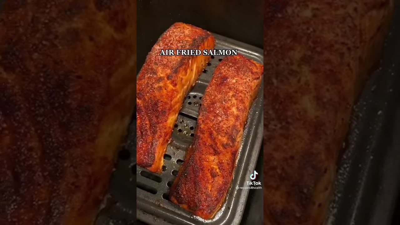 HOW TO MAKE AN EASY AIR FRYER SALMON 15 mins #shorts #shortsclips | Daily Foodie Shorts