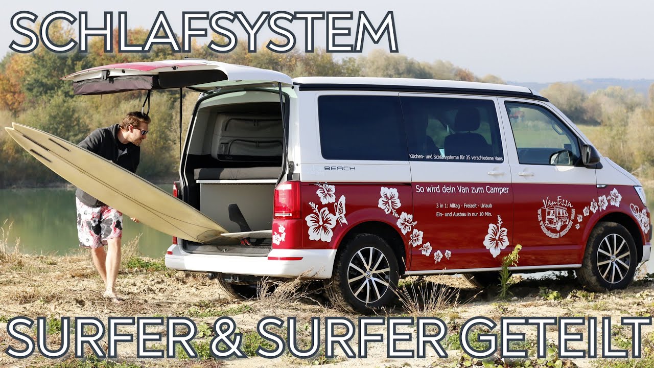 VanEssa mobilcamping - Wir vermöbeln deinen Van | Schlafsystem Surfer und Surfer geteilt