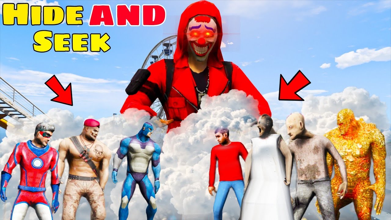 Red Criminal Playing Hide And Seek With Rope Hero Tipson Superhero Granny GtaV | Rope Hero Vice Town