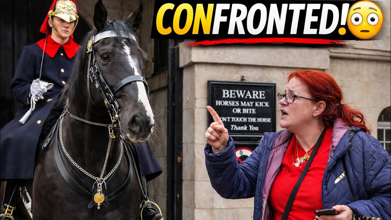 😳 She CONFRONTED & WARNED the King’s Guard Horse!?