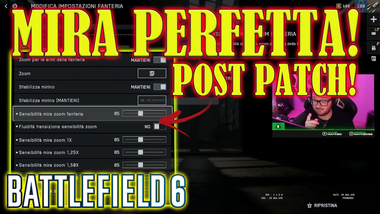 NUOVE IMPOSTAZIONI DI MIRA SU BATTLEFIELD 6 E REDSEC!