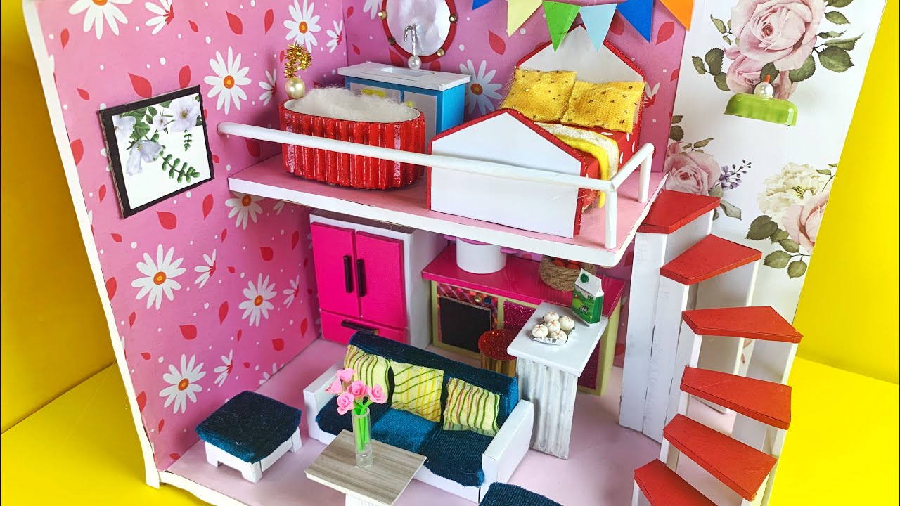 DIY Miniature Cardboard House #7 ❤️ How To Make Luxury Mini Apartment From Cardboard