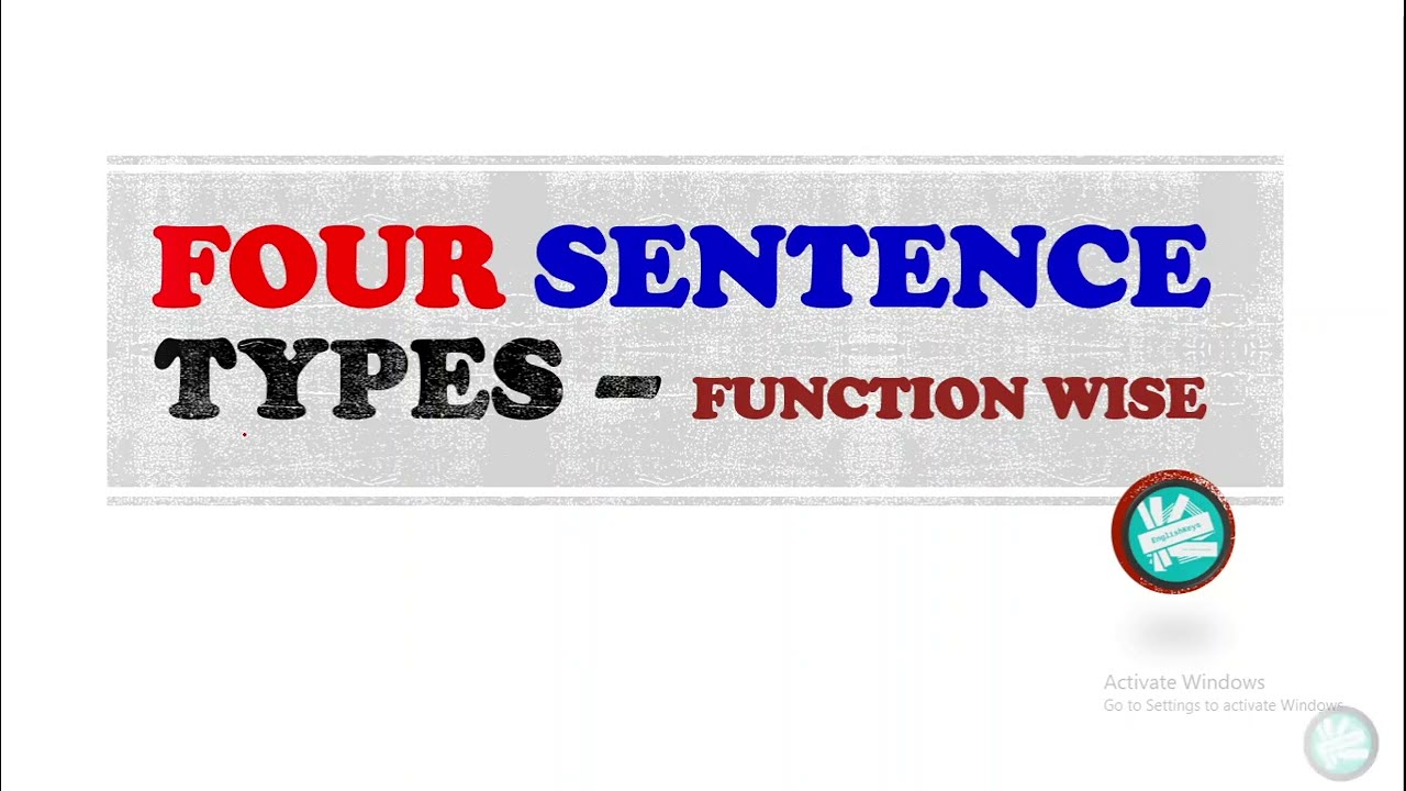 Declarative, Interrogative, Imperative, Exclamatory Sentences @EnglishKeysAcademy