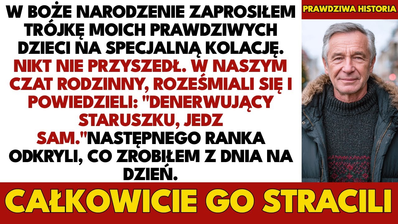 W Boże Narodzenie Troje Dzieci Śmiało się: „Stary, Nikt Cię Nie Chce!
