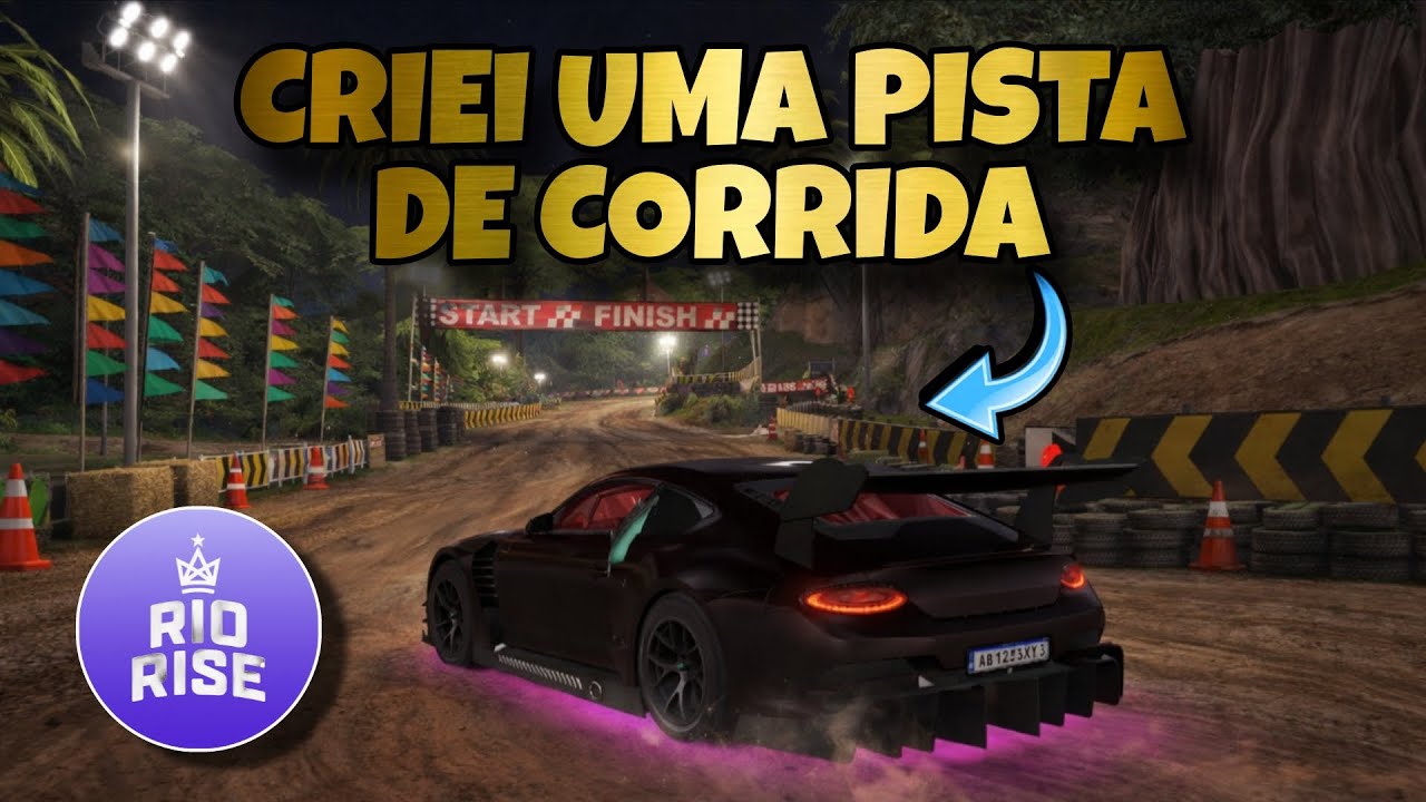 CRIEI UMA PISTA DE CORRIDA NO RIO RISE e IREI FAZER UMA CORRIDA 🏁