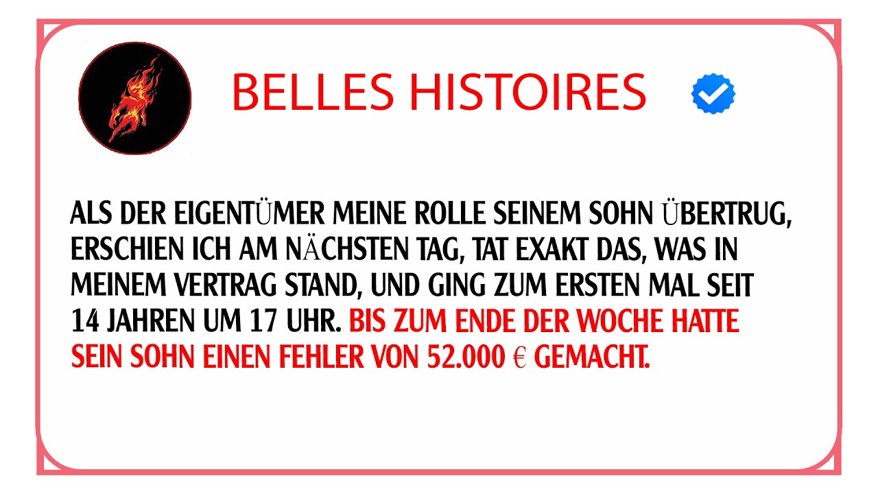 Sie dachten ich sei ersetzbar, bis ich nur noch tat was im Vertrag steht.