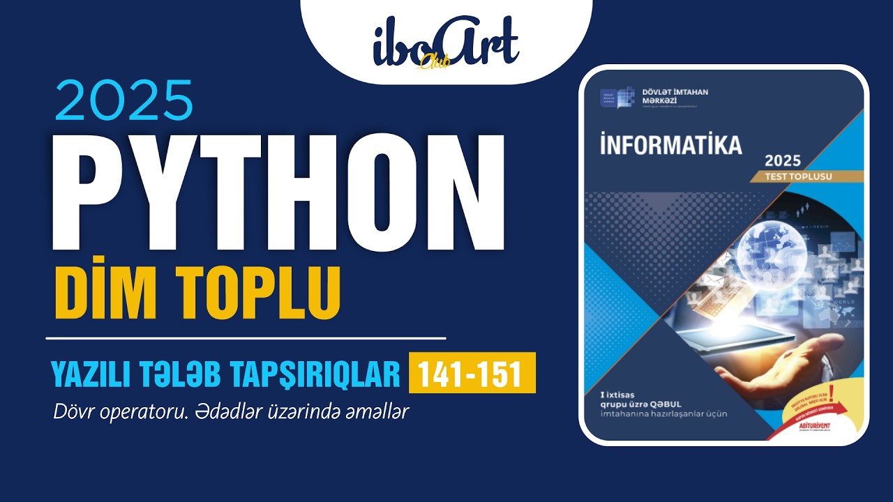 DİM TOPLU 2025 | DÖVR OPERATORU. ƏDƏDLƏR ÜZƏRİNDƏ ƏMƏLLƏR | TEST 141-151