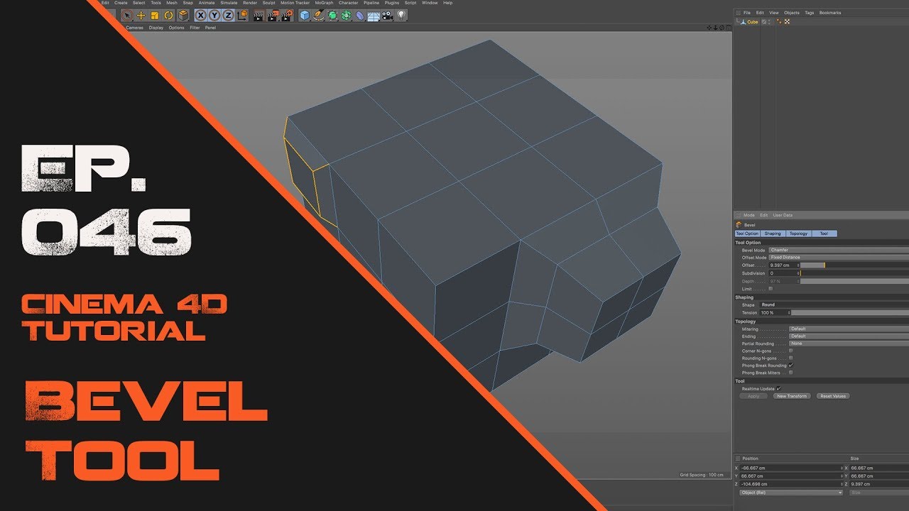 Learn the Bevel Tool in Cinema 4D