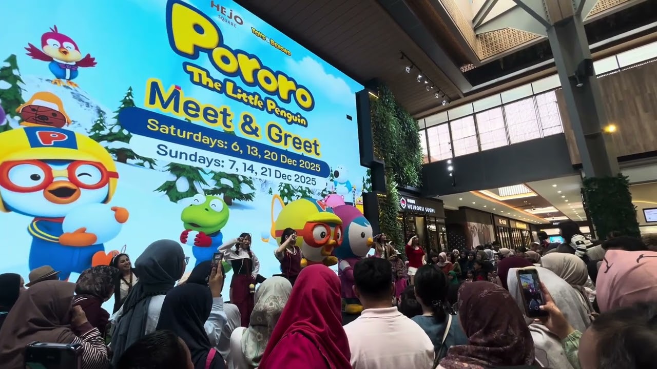 Meet and great pororo dan petty di hejo square Bandung #masyaallahtabarakallah #dailyvlog 