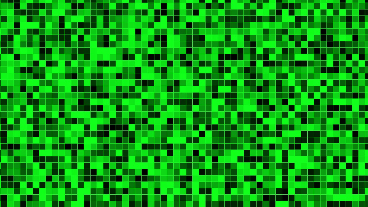 Green Digital Noise ( 2D Tile Animation ) [Free Stock Footage / 4K Video Special Effects]