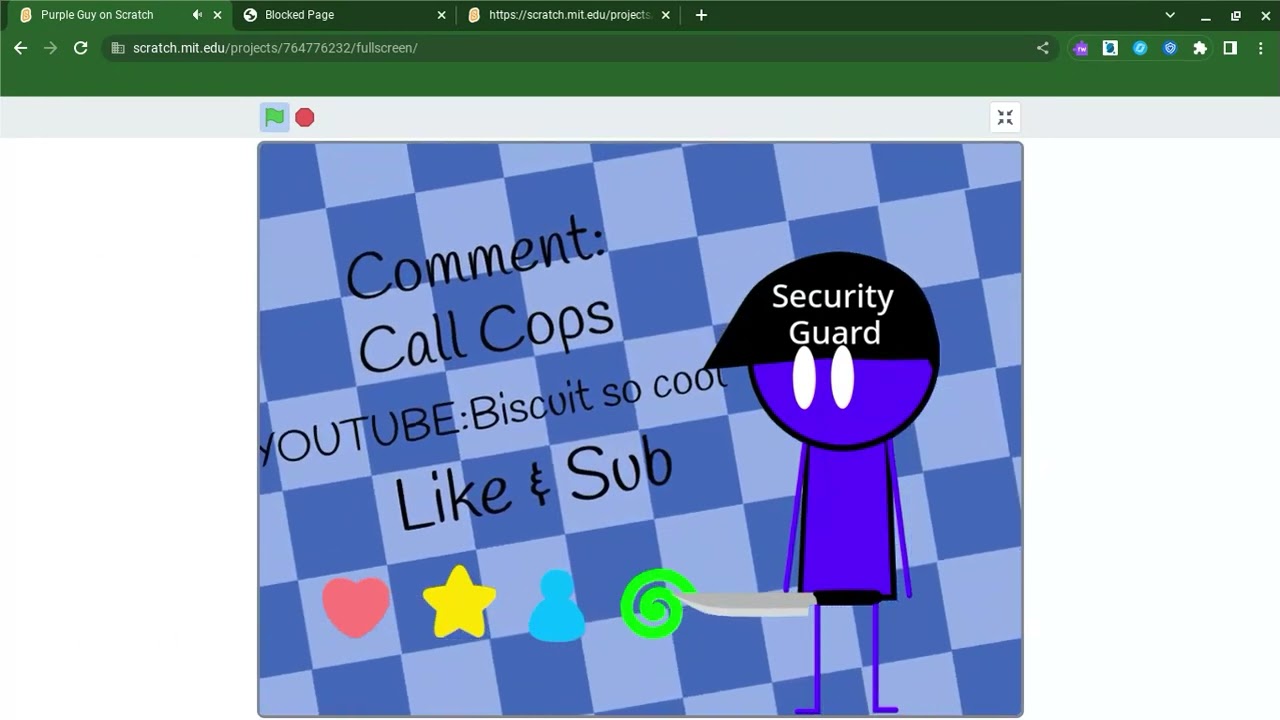 Welcome Back YouTube Scratch Purple Guy