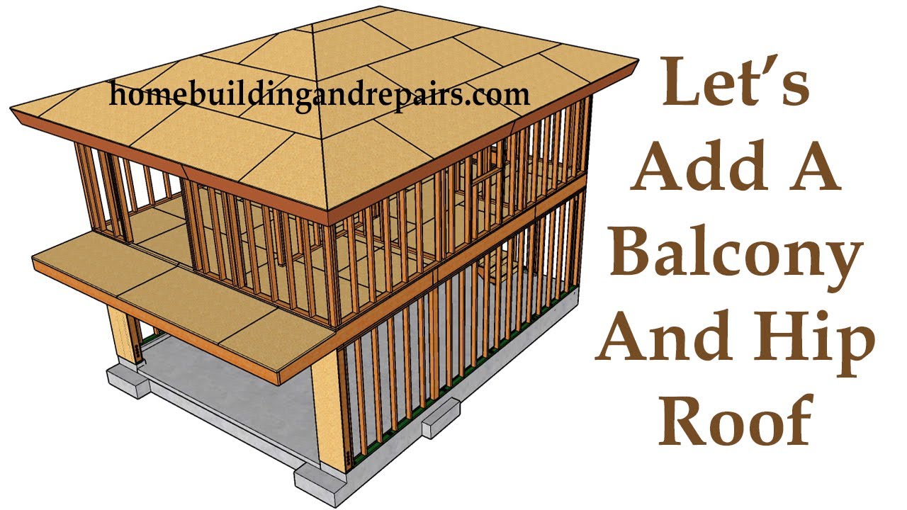 How To Build Two Car Garage With Apartment, Balcony And Hip Roof - Building Education Series Part 10