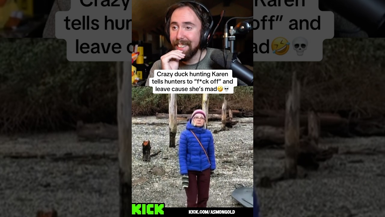 Karen confronts duck hunters🤣 #asmongold #funny #karen
