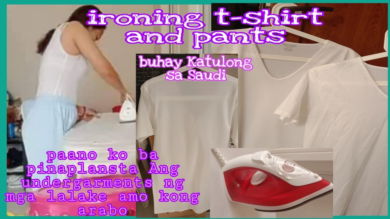 HOW TO IRON T-SHIRT AND PANTS, Undergarments of Arab men's wearing THOBE.