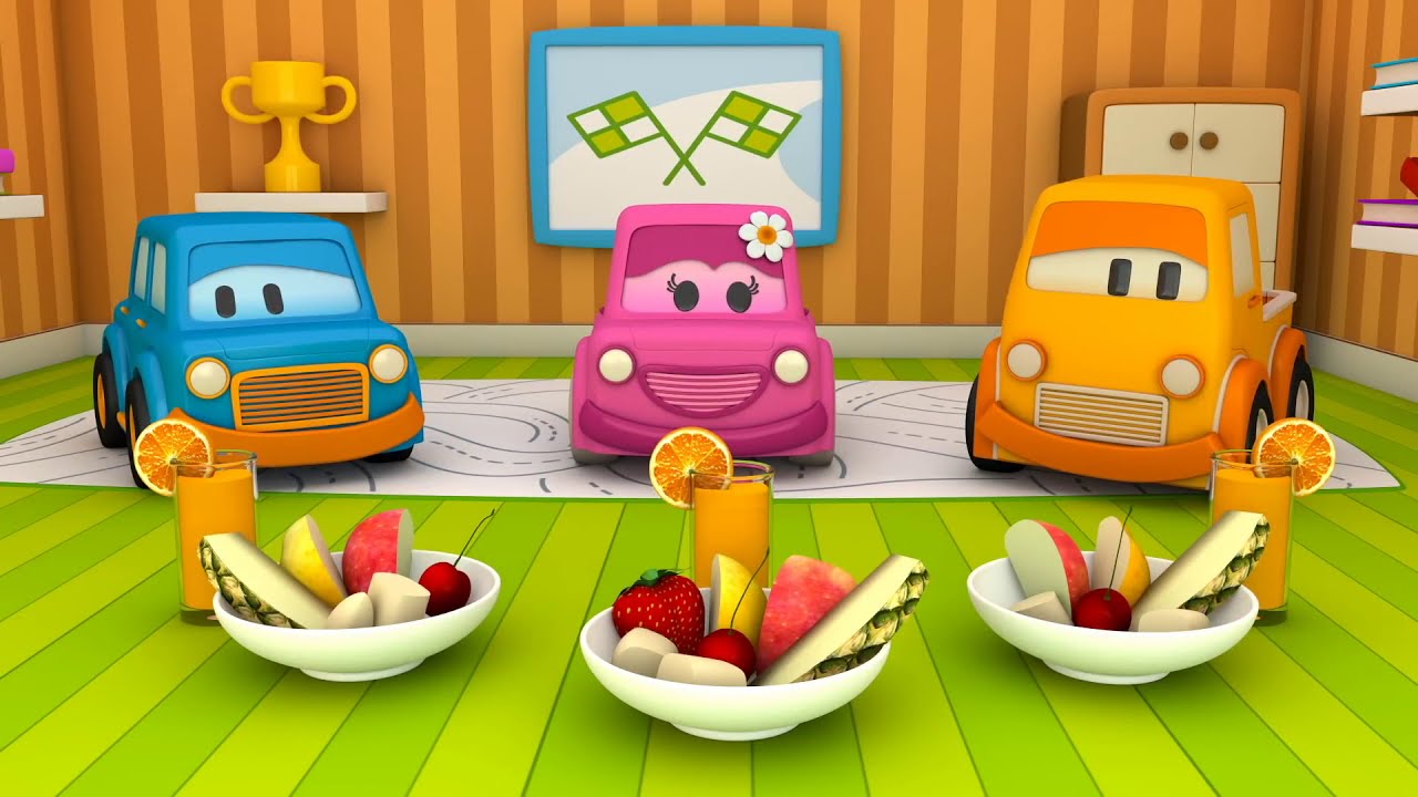 Healthy Food Fun: Vegetables, Fruits & Clever Cars Cartoon for Toddlers