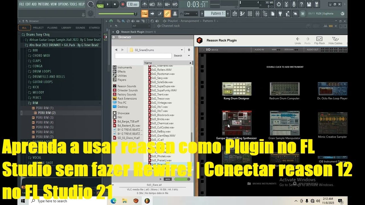 Como usar reason como Plugin no FL Studio sem fazer Rewire! | Conectar reason 12 no FL Studio 21🎹