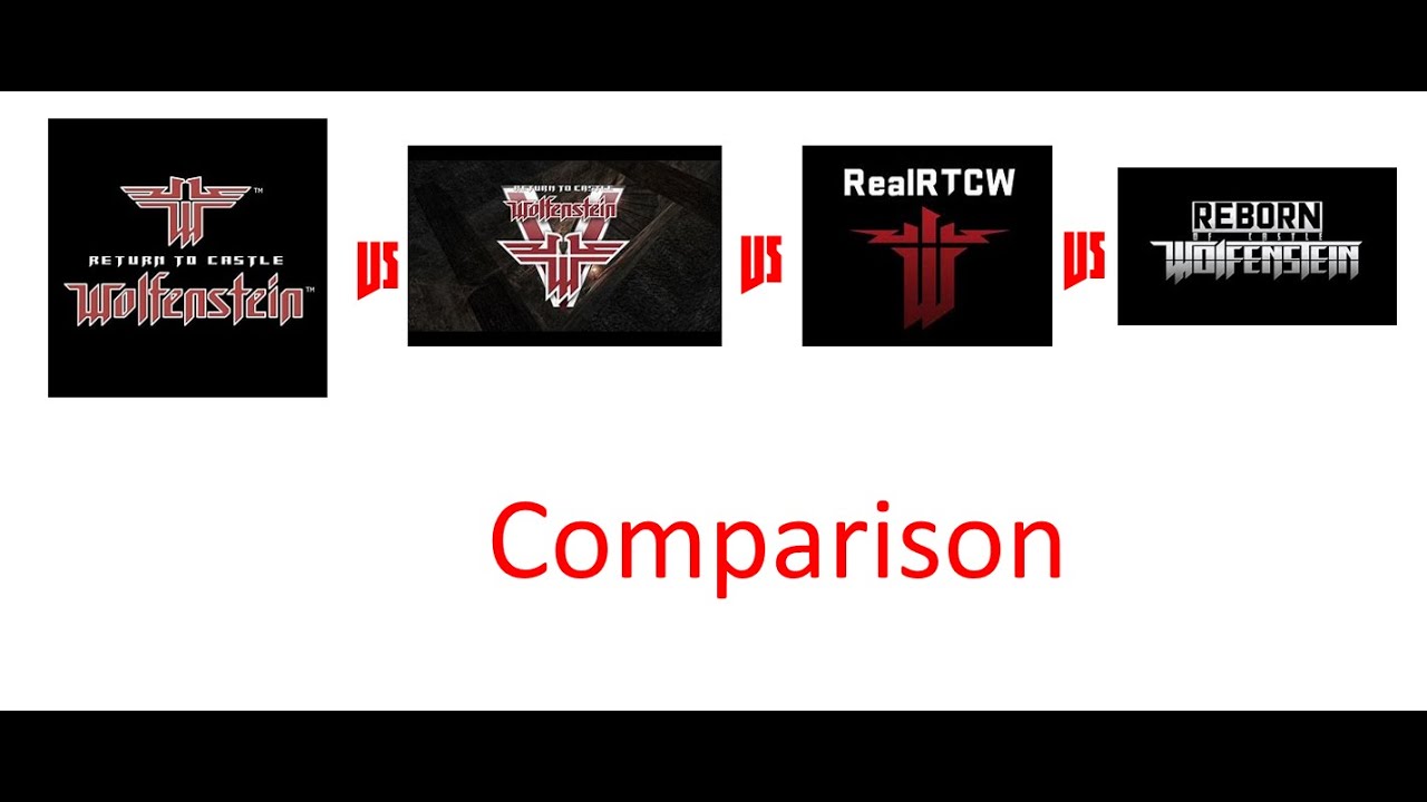 Original RtCW vs Graphic Enhancer Mods Comparison (RealRtCW, Venom, Reborn RtCW, Normal RtCW)