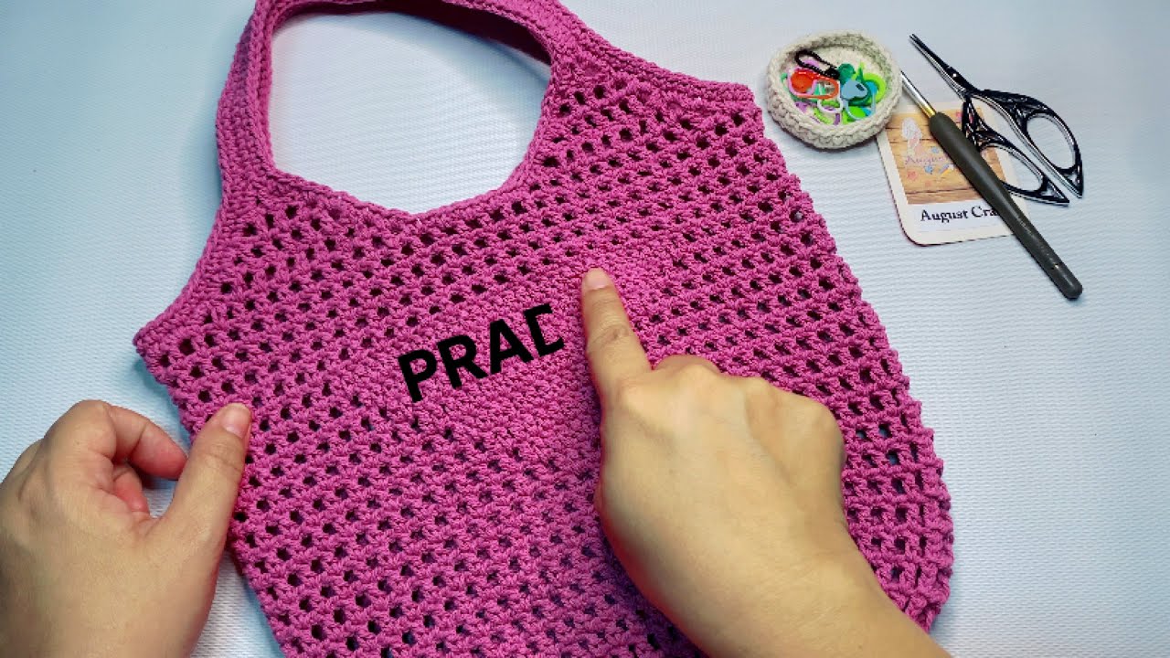 💖 Super Easy DIY Crochet Bag | How to Crochet Prada style pattern | August Craft
