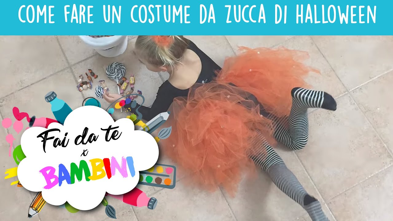 Costume da zucca di Halloween senza cucire - Tutorial