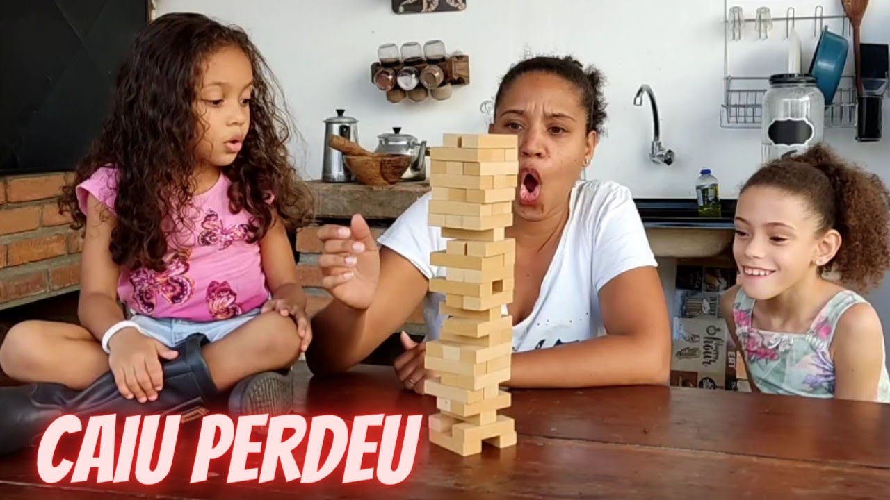 JOGO CAIU PERDEU - DESAFIO DA TORRE DE MADEIRA - JOGO JENGA