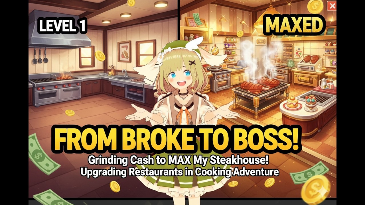 Cooking Adventure | 💰 Grinding Cash to MAX My Steakhouse! Upgrading Restaurants