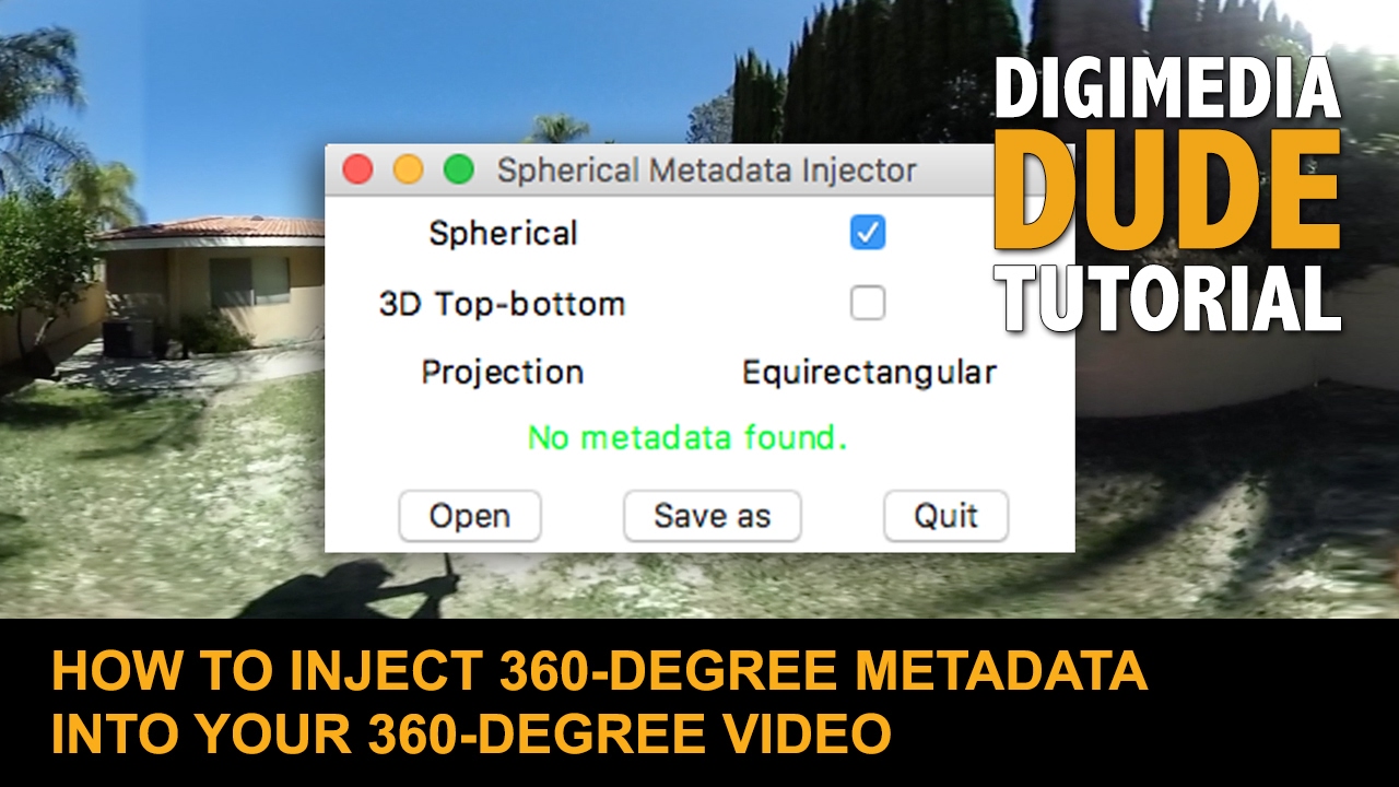 How To Inject 360-Degree Metadata Into Your 360-Degree Video