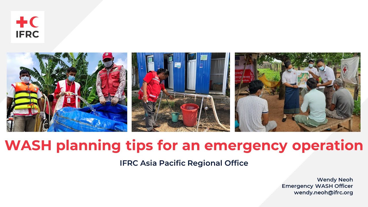 WASH planning tips for an emergency operation