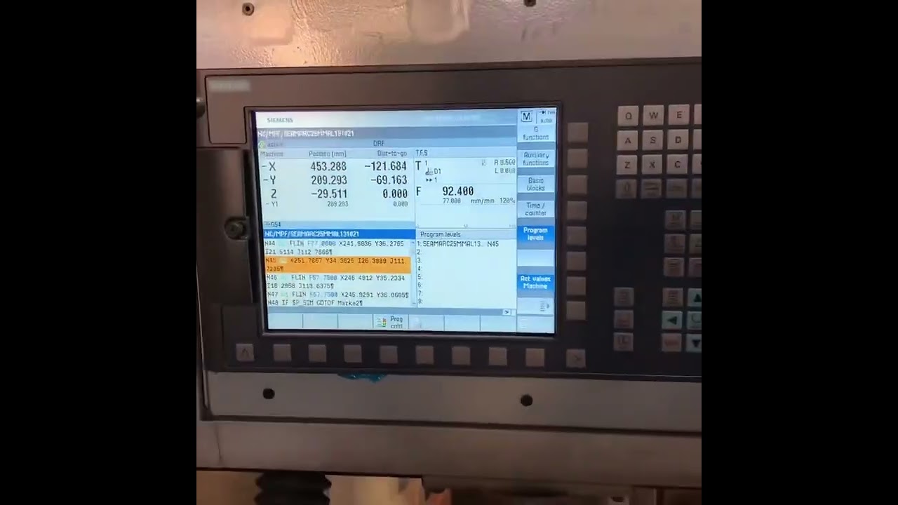 Waterjet - Siemens 810D to 828D - Cutting trials Video
