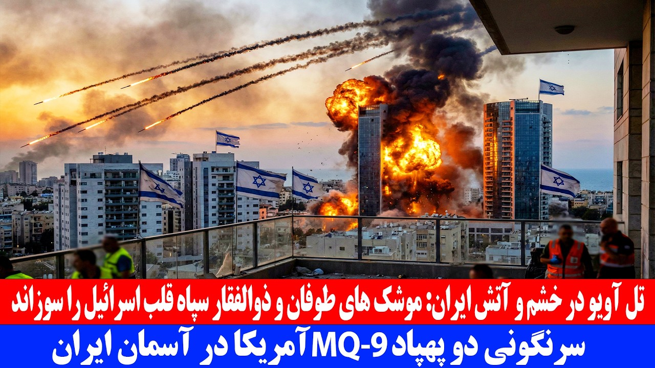 جنگ ایران آمریکا و اسرائیل | تل&zwnj;آویو در خشم و آتش موشک های تهران