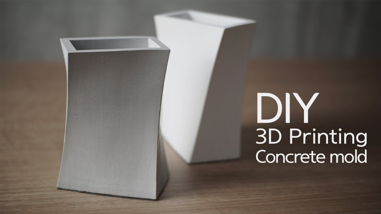 DIY 3d Printing Modern Concrete mold   ||   3d 프린팅 콘크리트 몰드 만들기