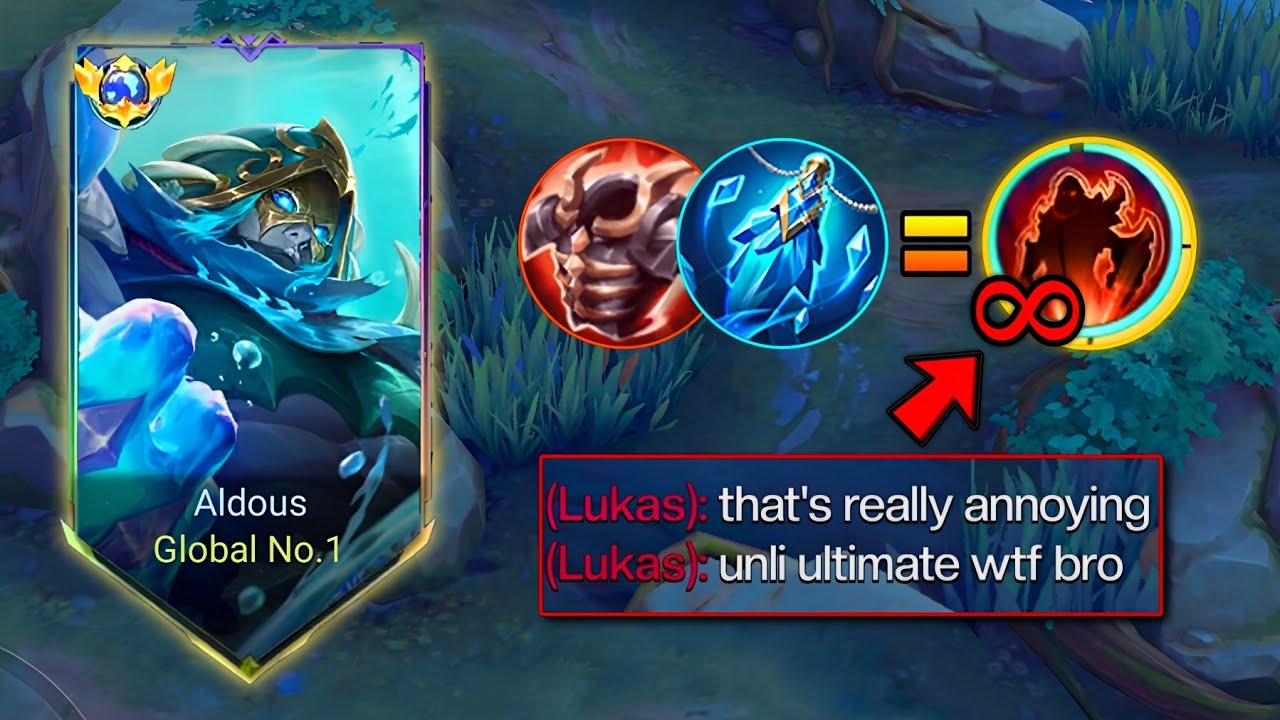 WHEN GLOBAL ALDOUS ABUSE THIS BROKEN COOLDOWN HYBRID DAMAGE BUILD!!!🔥 (insane unli ultimate💀)