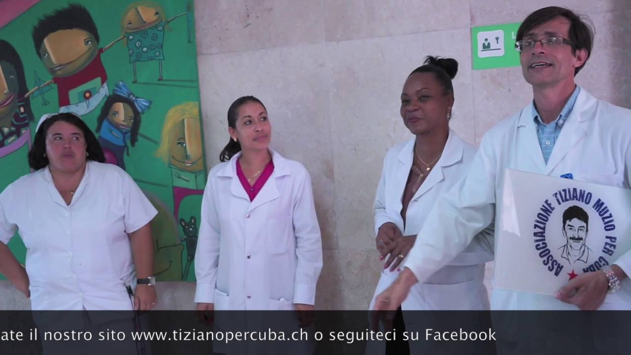 Tiziano per Cuba visita Istituto Oncologico