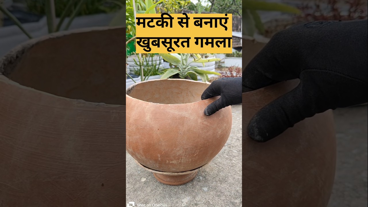 Homemade pot for plant#upcycled gardening#diy planter#clay pots