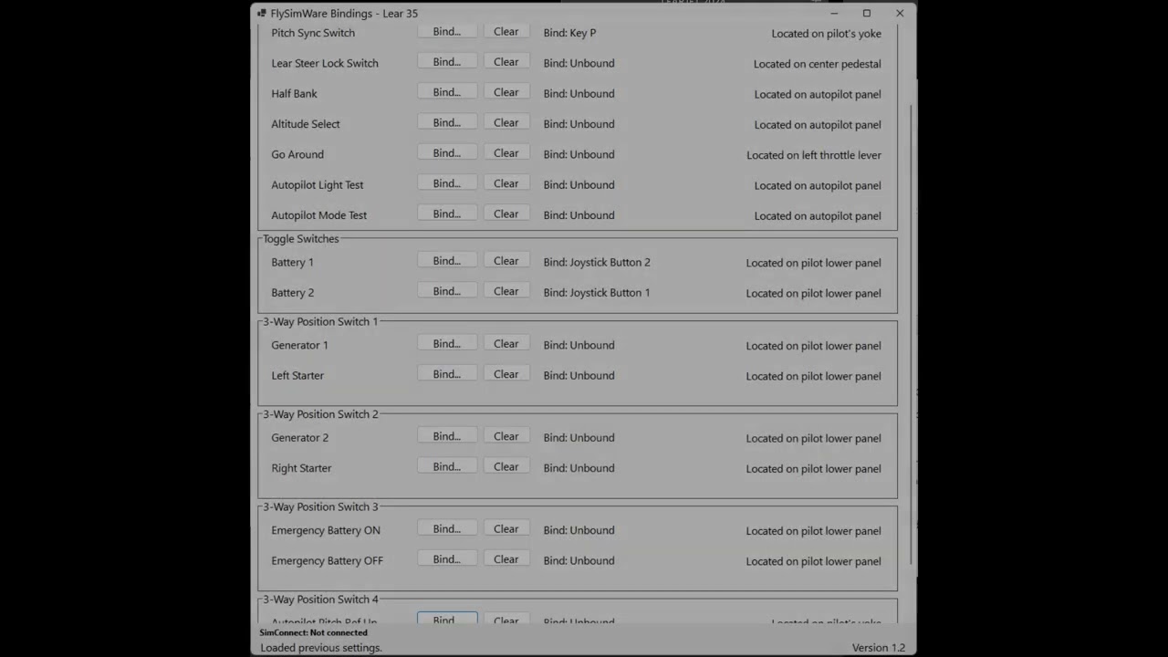 Flysimware Binding Software